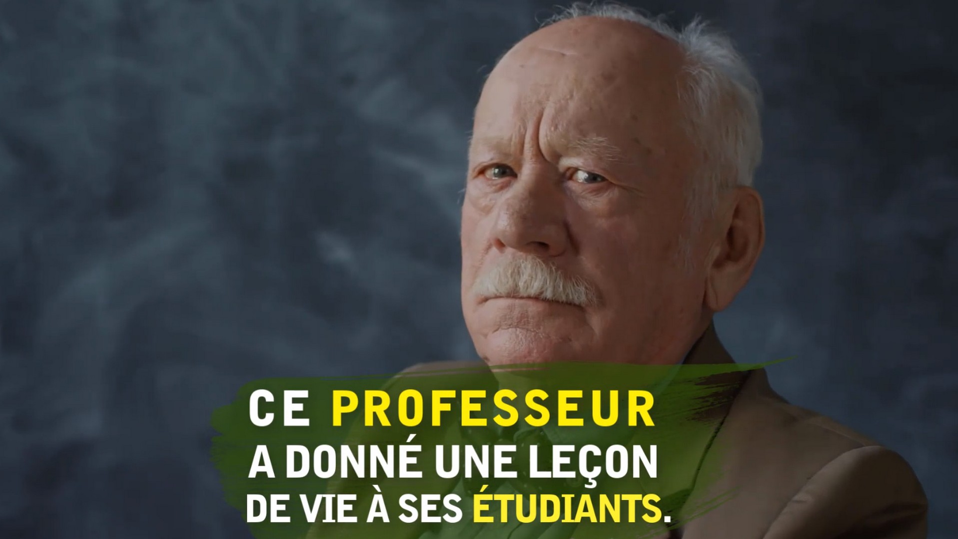 Ce professeur a donné une leçon de vie à ses étudiants.