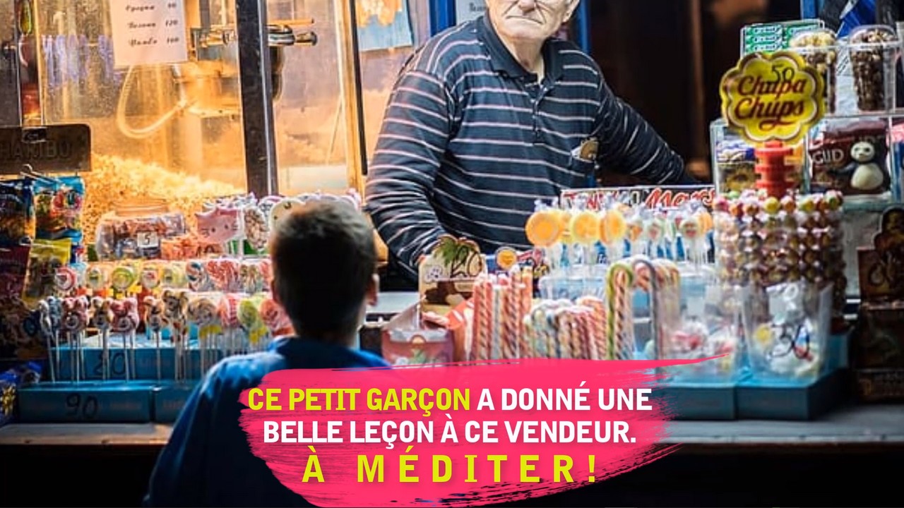 Ce petit garçon a donné une belle leçon à ce vendeur. À méditer!