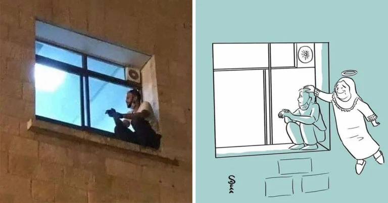 homme veille sur mere hopital meurt covid 19 jihad al suwaiti