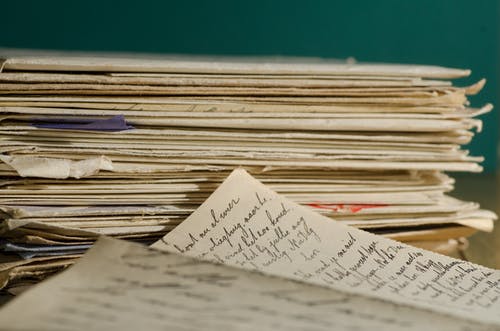 stack letters letter handwriting family letters 51191 enseignante,retraite