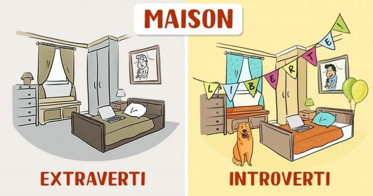 12 illustrations montrant le monde tel que le voient les personnes extraverties et introverties