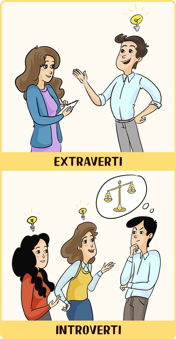 12 illustrations montrant le monde tel que le voient les personnes extraverties et introverties7