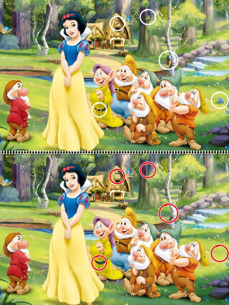 Evaluez vos competences visuelles et reperez les differences presentes dans ces 20 scenes de films Disney 1