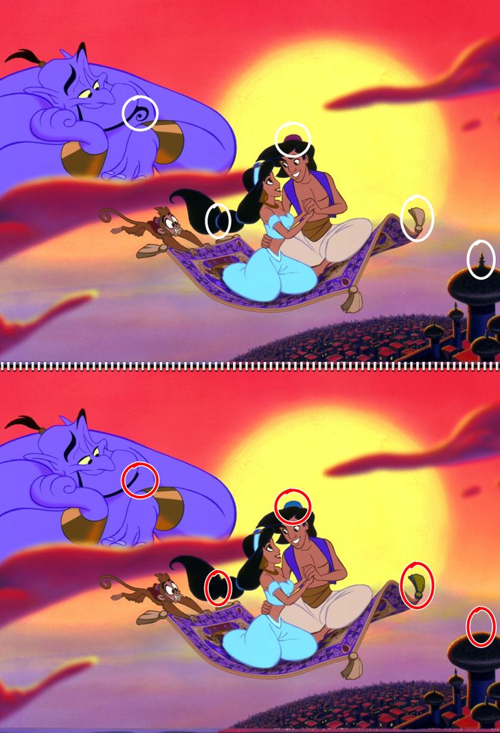 Evaluez vos competences visuelles et reperez les differences presentes dans ces 20 scenes de films Disney 27