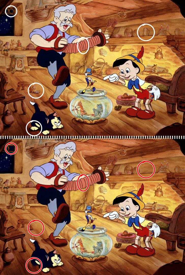 Evaluez vos competences visuelles et reperez les differences presentes dans ces 20 scenes de films Disney 3