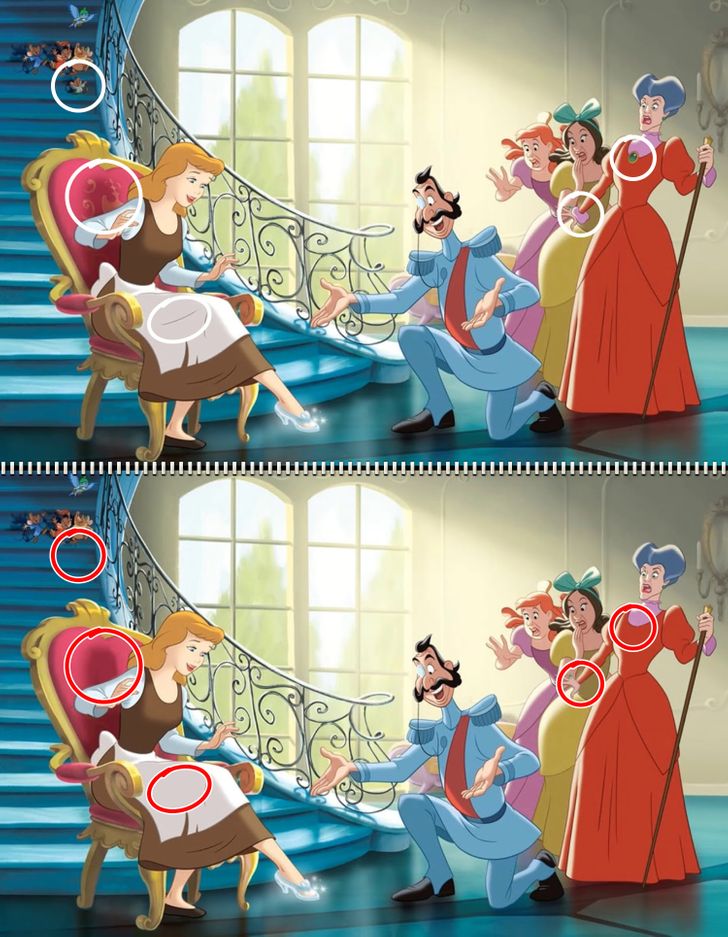 Evaluez vos competences visuelles et reperez les differences presentes dans ces 20 scenes de films Disney 7