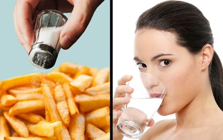 soif boire de l'eau sel 