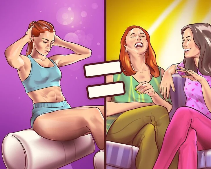 perdre du poids femme rire travailler abdo