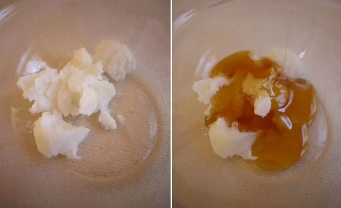 miel et huile de coco pour cheveux