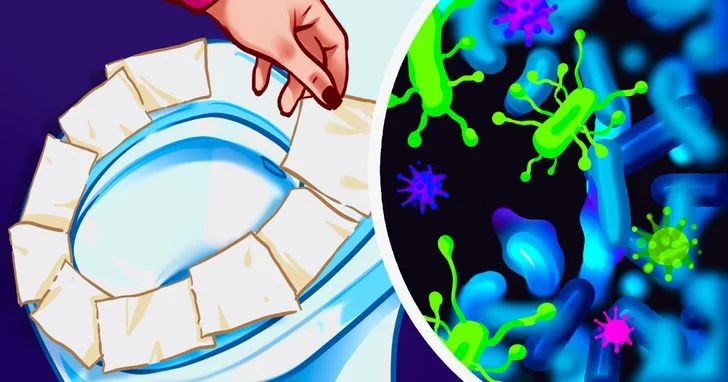papier toilette sur la lunette