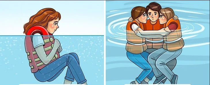 coincé dans l'eau froide