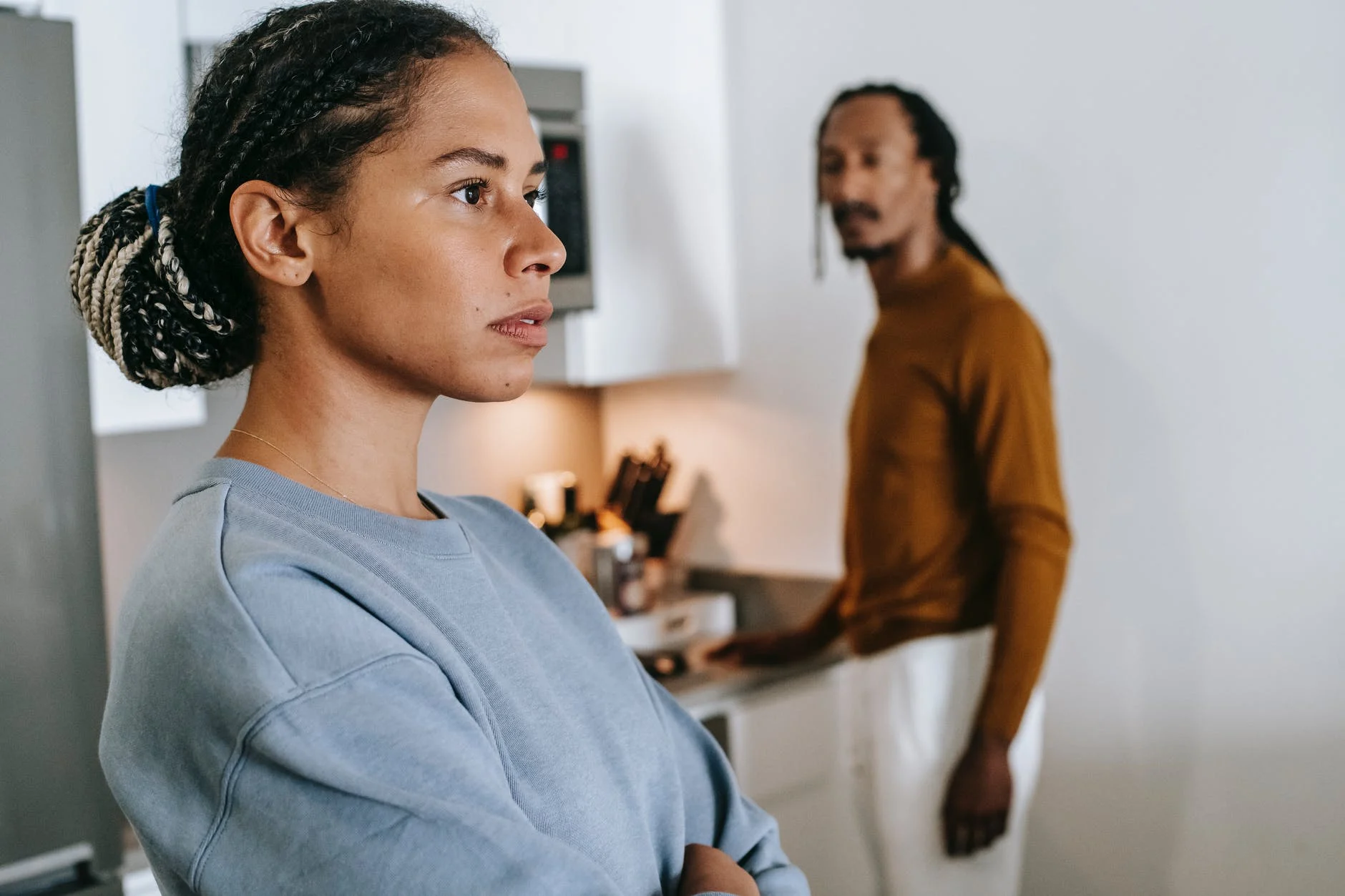 femme et homme en conflit 
