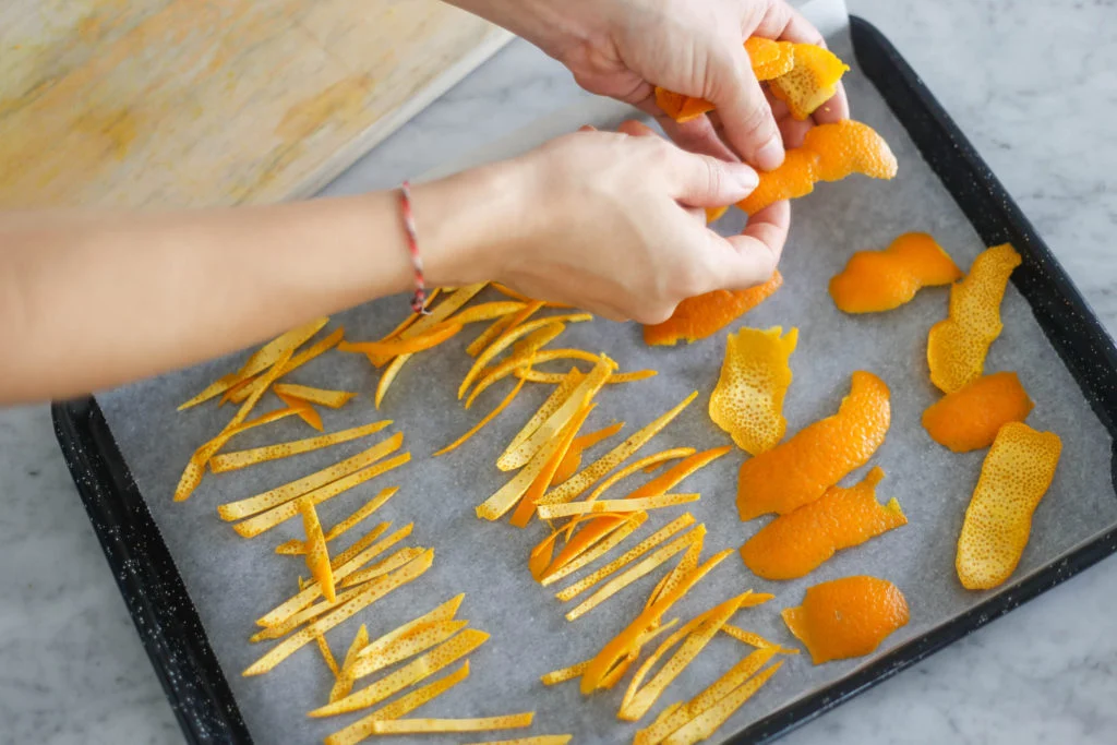 3. Les peaux d'orange séchées