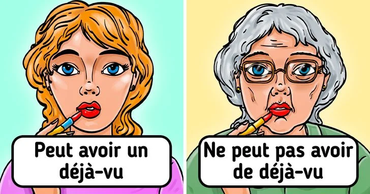 déjà vu femme jeune vieille femme