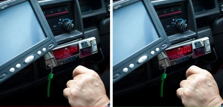 Compteur de taxi cassé