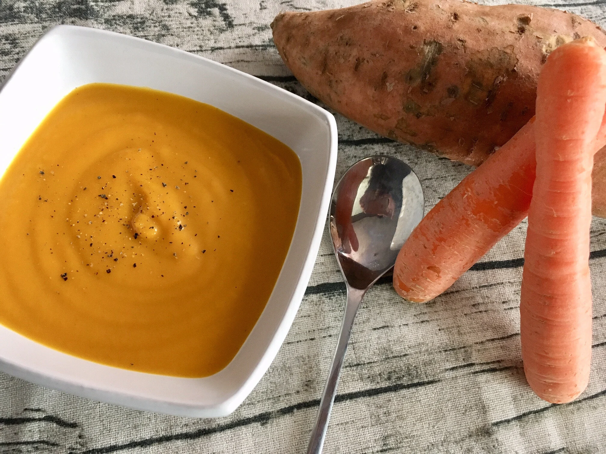 Patates douces et carottes