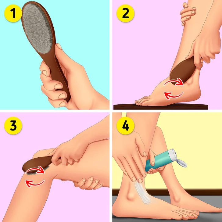 Brossez vos jambes à sec