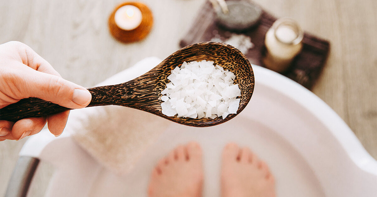Epsom salt soak to reduce inflammation
