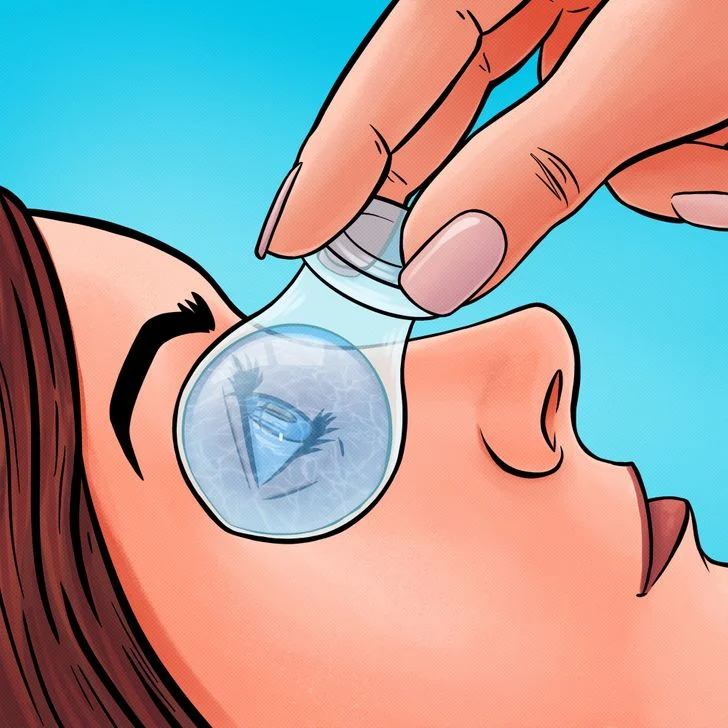 Immergez votre œil dans de l'eau propre