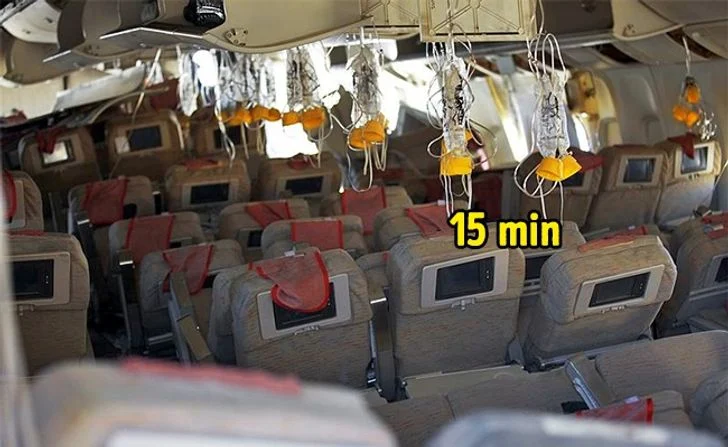 10+ secrets révélés par des pilotes pour devenir un expert du transport aérien L'oxygène contenu dans les masques ne suffit que pour 15 minutes