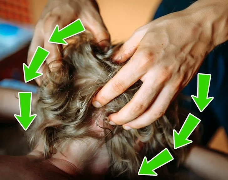 Massage du cuir chevelu