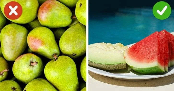 Poires VS. Melons et Pastèques