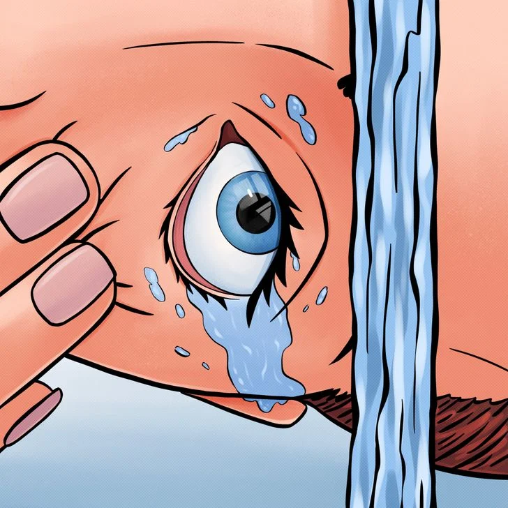 Rincez vos yeux correctement le temps qu'il faut