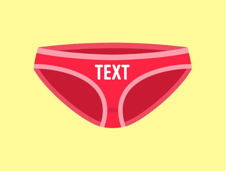 Sous-vêtements avec inscription