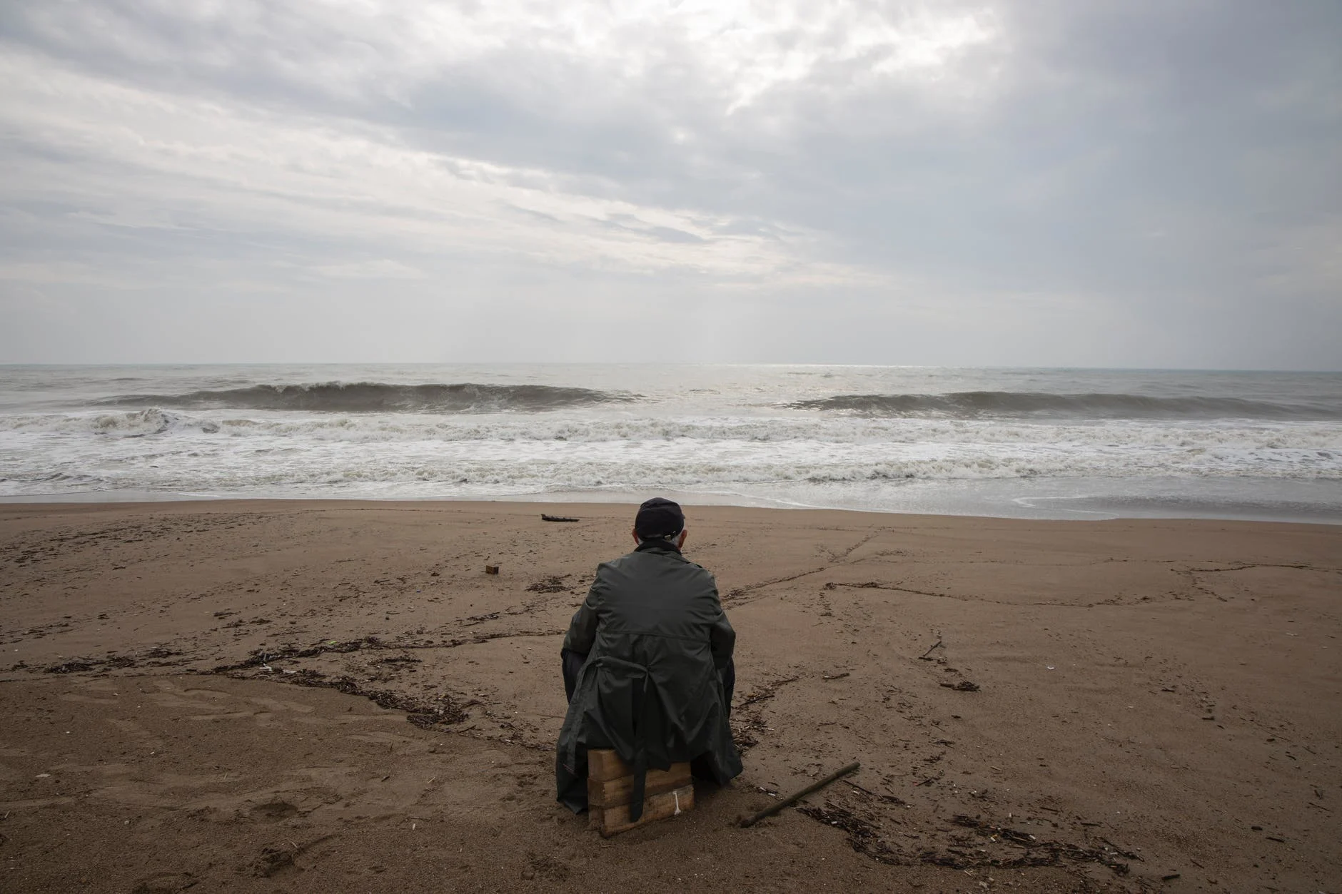 solitude homme plage