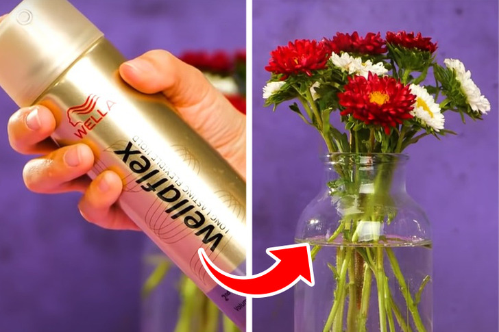 Appliquez de la laque sur les fleurs pour les maintenir en bon état