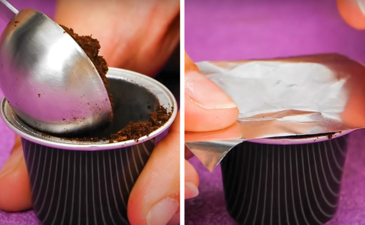 Réutilisez les capsules de café manuellement