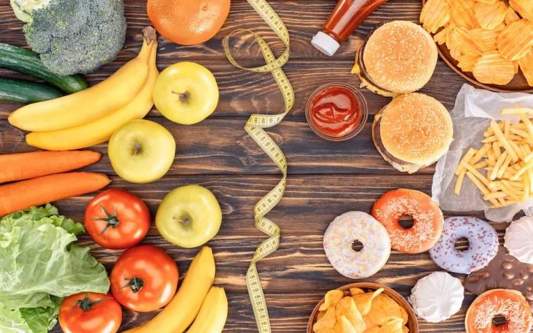 réfléchir aux aliments sains