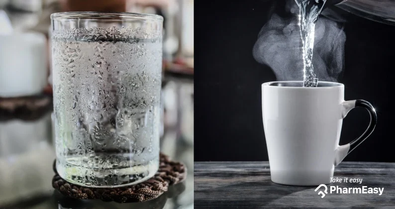L'eau froide est absorbée plus rapidement que l'eau chaude