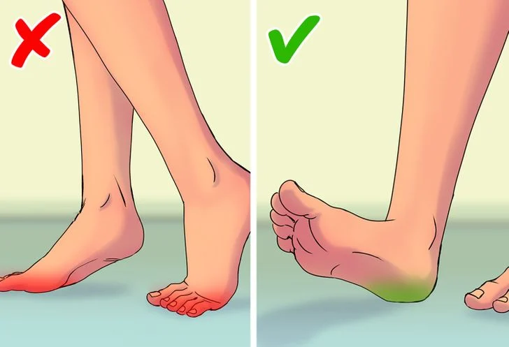 Vous marchez sur la pointe des pieds
