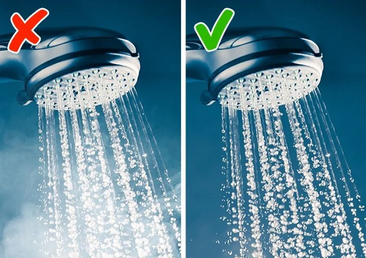 Les douches à eau chaude