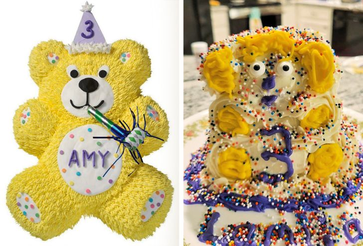 un gâteau pour l'anniversaire de notre petite fille via Facebook