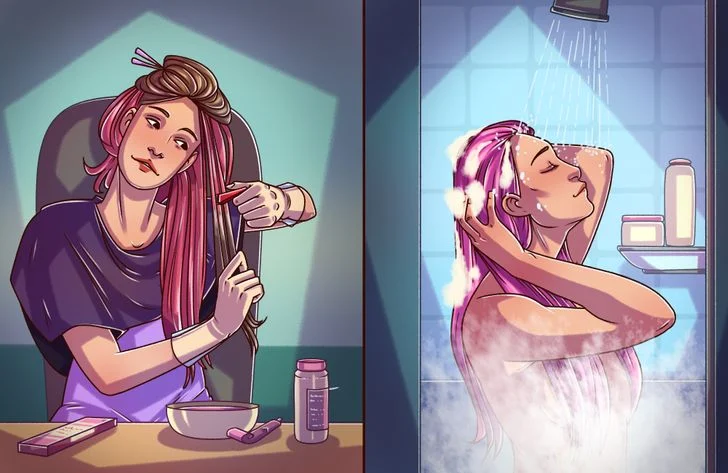Après la coloration de vos cheveux, repoussez autant que possible le premier lavage.