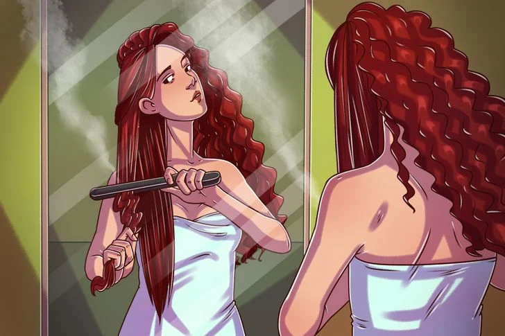 Se coiffer les cheveux en utilisant des outils à température élevée