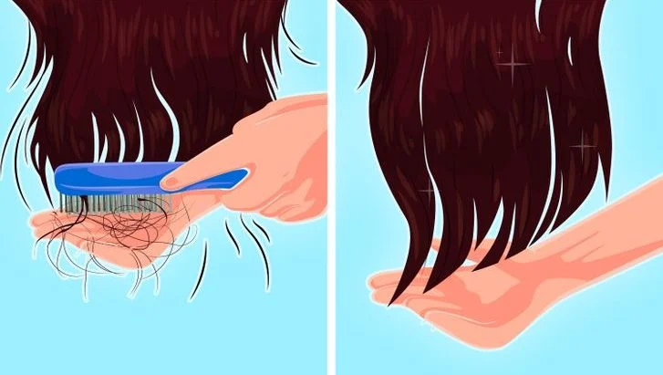 Essayez de compter les cheveux qui tombent