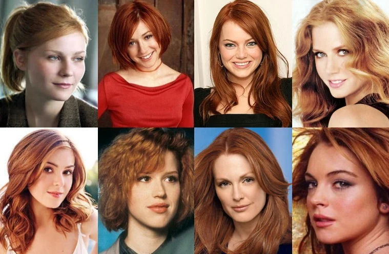 Couleur de cheveux rouge pour les tons neutres