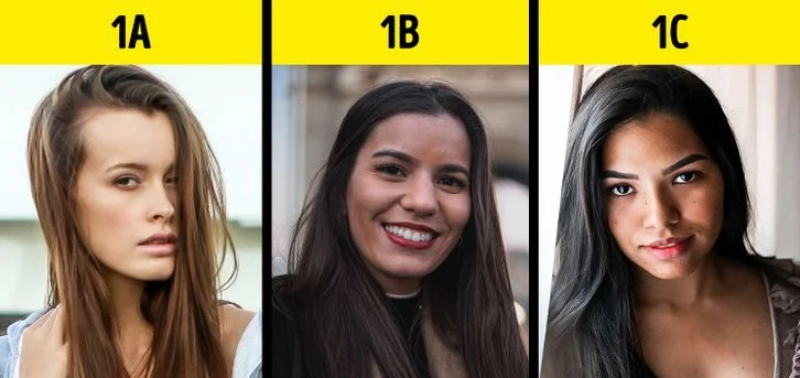 Type 1 : Les cheveux droits