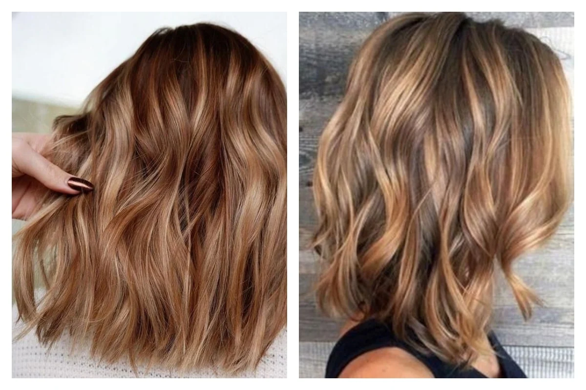 balayage en utilisant des tons blonds doux