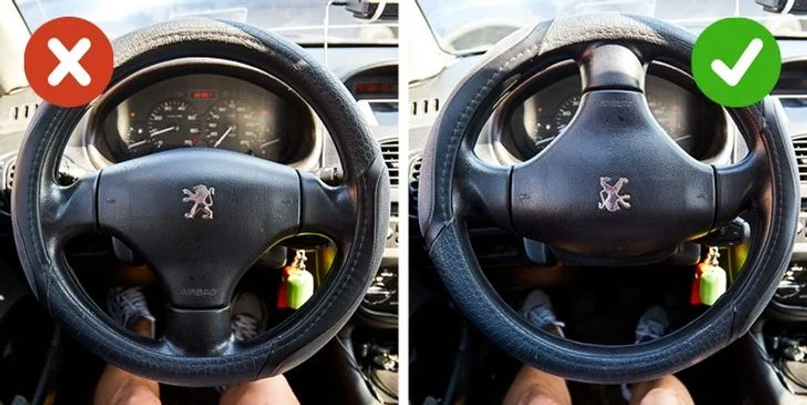Tournez le volant de la voiture