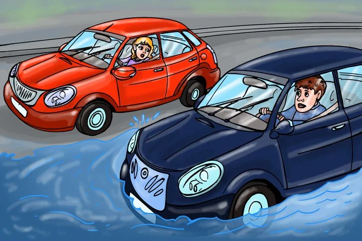 ouragan accident voiture