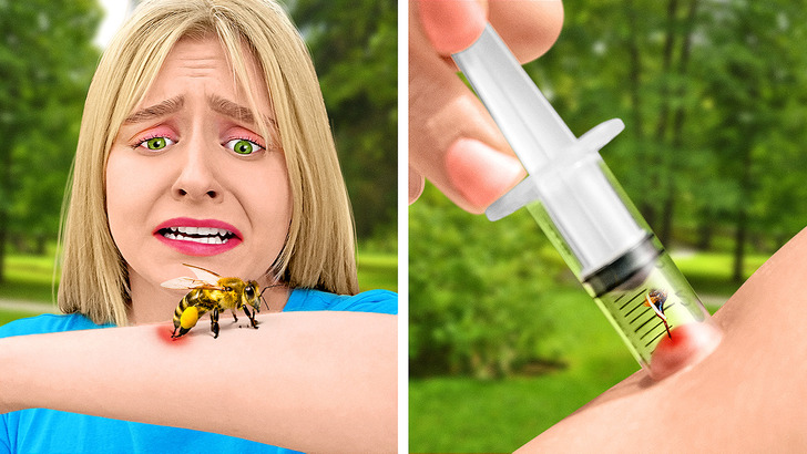 astuce Une seringue pour retirer un dard d’une abeille