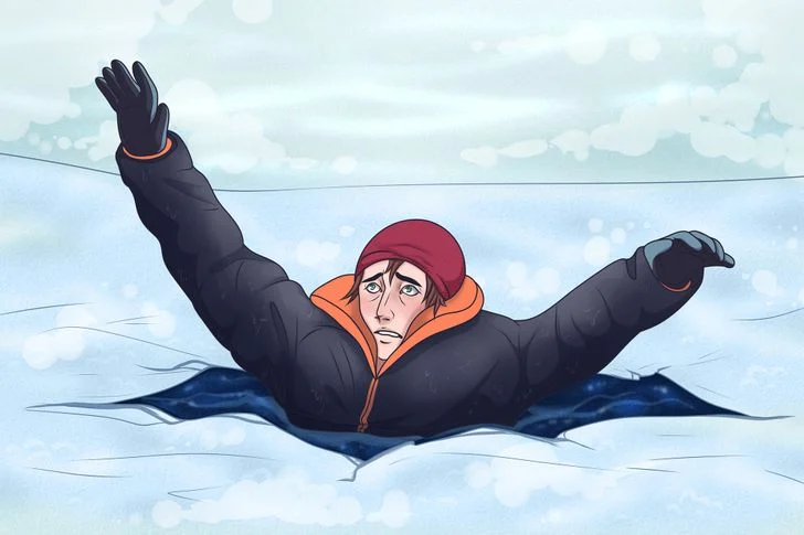 Survivre à une chute à travers la glace