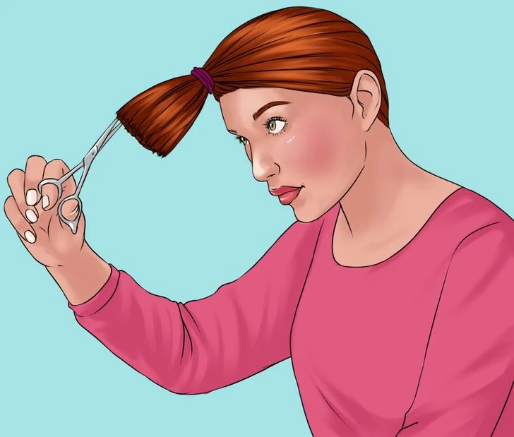 Si vous n'avez pas les cheveux dégradés, vous pouvez raccourcir votre queue de cheval.