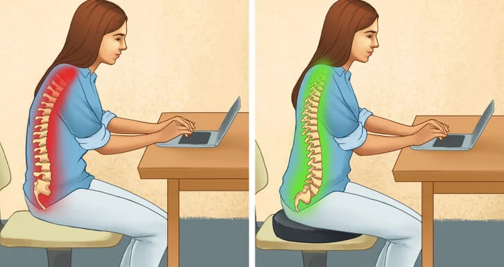 Utilisez un coussin en forme de beignet pour éviter les douleurs dans les fesses