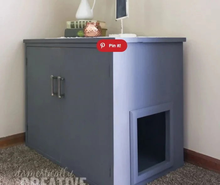 cache-litière Ajoutez une bordure autour de la porte pour chat