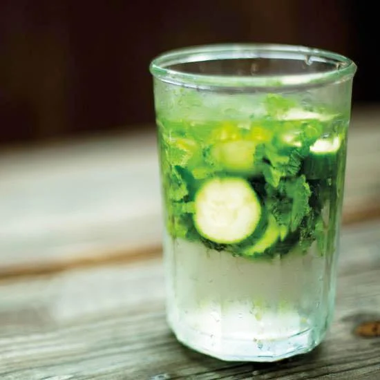 Concombre et menthe